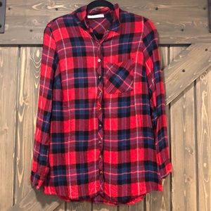 EUC Maurices Plaid Flannel Shirt Plus Size 0